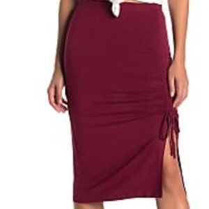 Tie Split Pencil Skirt
